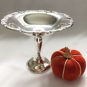Vintage Rare Alvin French Scroll Silver Plated Compote Candy Dish